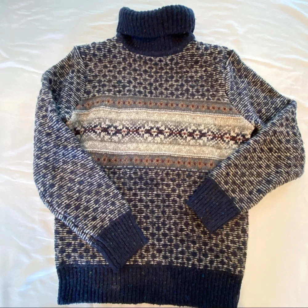 J. Crew Winter Pattern Turtleneck